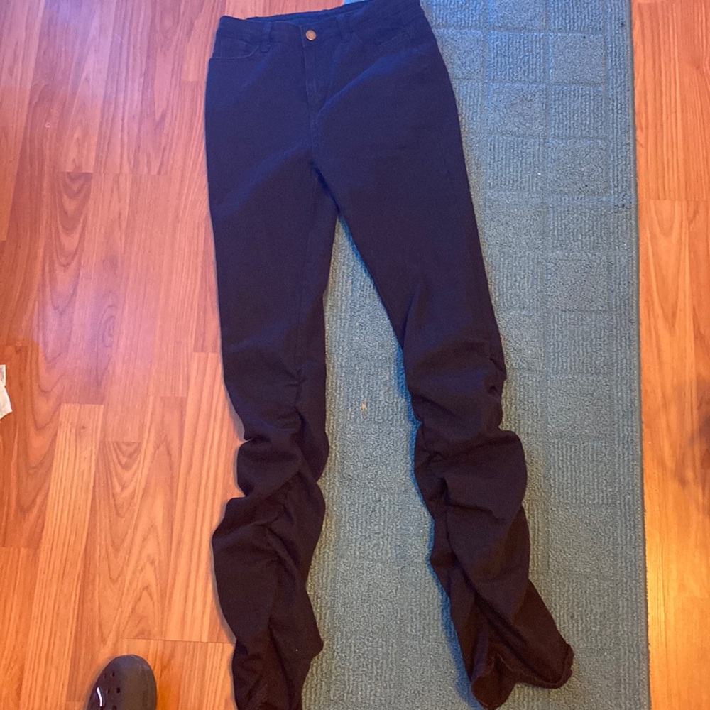 Black Stacked Jeans